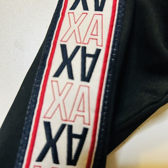 Armani Exchange A/X Zippered Jacket Sleeve and Back Spell Out S Small Polyester - Picture 2 of 13